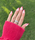 christmas holiday valentines day french tips press-on nails by Polished by Maddie