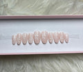 nude snowflakes christmas winter white press-on nails by Polished by Maddie