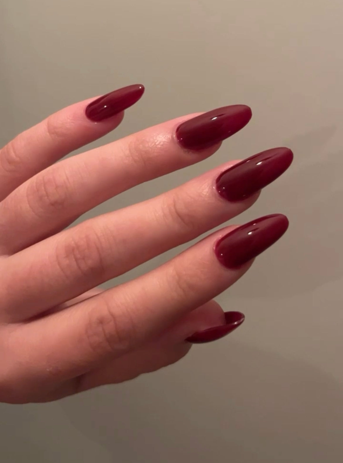 red burgundy dark fall press-on nails by Polished by Maddie