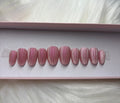 cat eye 3d lines stripes matte press-on nails by Polished by Maddie