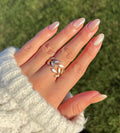 gold cat eye chrome holiday christmas new years eve NYE press-on nails by Polished by Maddie