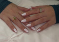 neutral purple pastel muted light spring nudes white press-on nails by Polished by Maddie