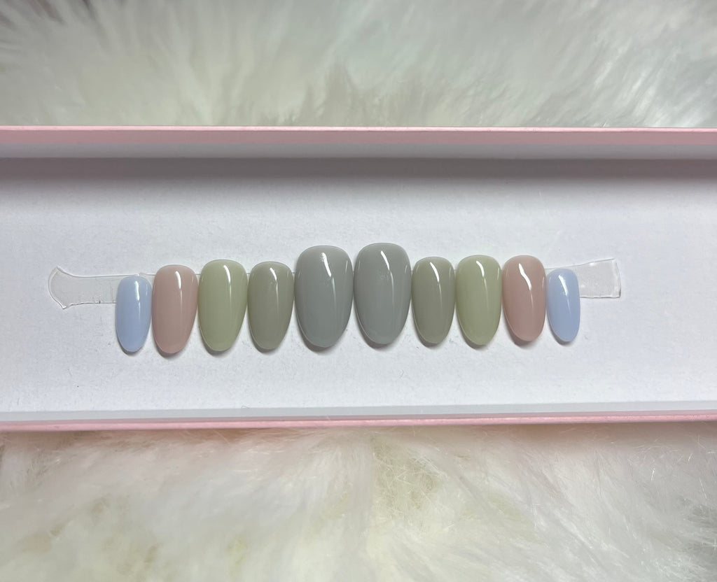 ombre autumn fall solids press-on nails by Polished by Maddie