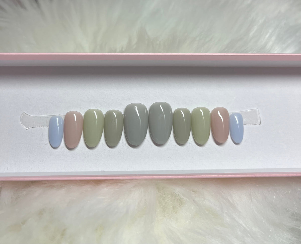 ombre autumn fall solids press-on nails by Polished by Maddie