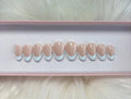 baby light blue french tips 3d lines winter summer press-on nails by Polished by Maddie