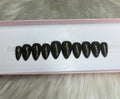 black glitter with short specks press-on nails by Polished by Maddie
