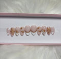 white gold pumpkins ghosts halloween fall press-on nails by Polished by Maddie