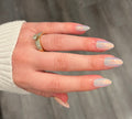 blue chrome rainbow gold press-on nails by Polished by Maddie