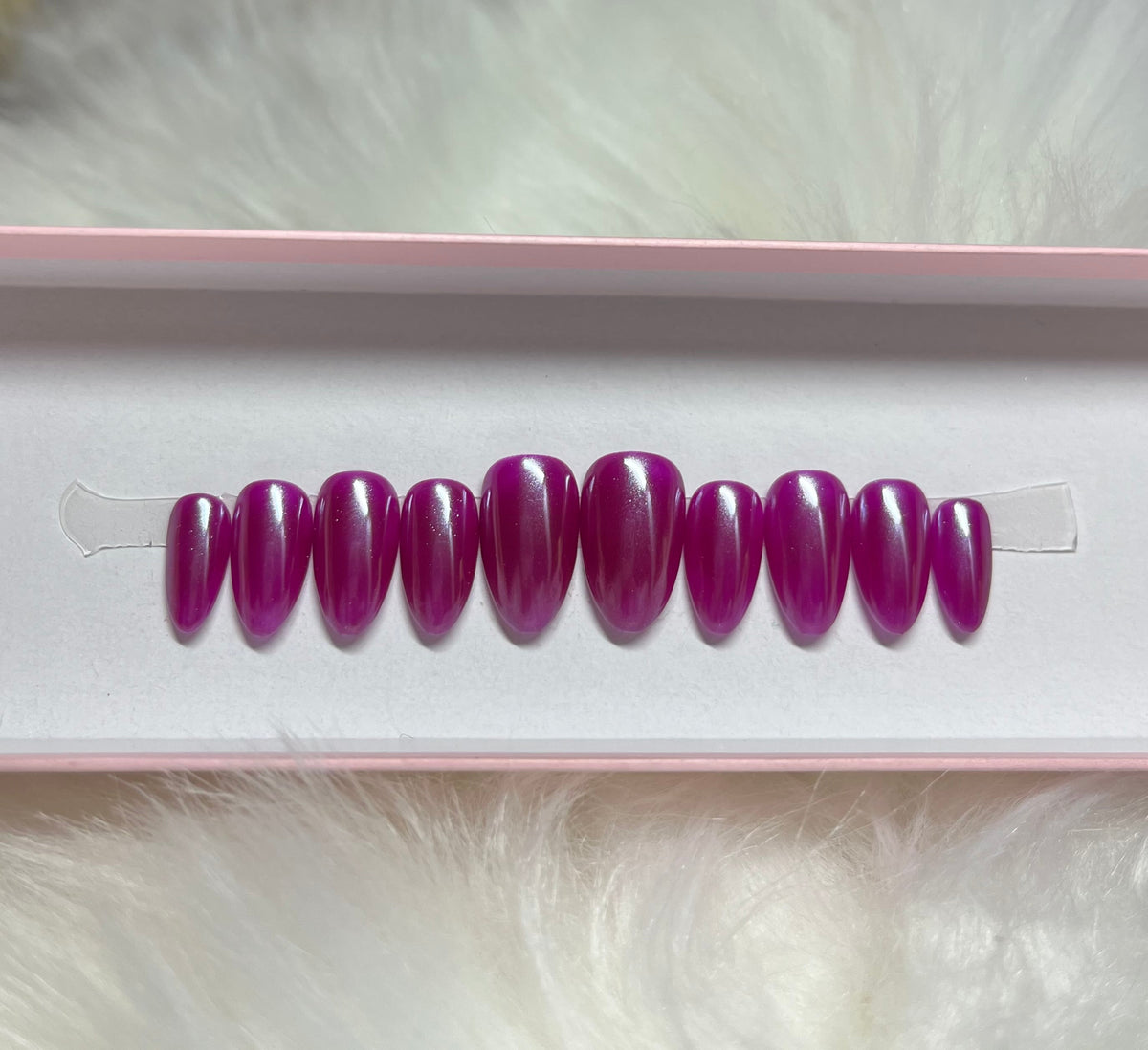 purple pink fall autumn plum press-on nails by Polished by Maddie