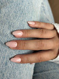 nude neutral solid color bridal wedding press-on nails by Polished by Maddie