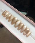 cat eye velvet glitter press-on nails by Polished by Maddie