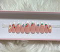 fruit cherry blueberry orange citrus strawberry lemon french tips press-on nails by Polished by Maddie